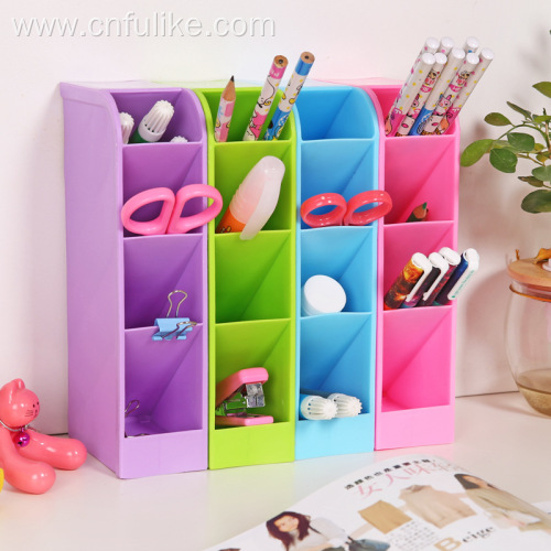 Plastic Tabletop Storage Box Office Stationery Pen Holder